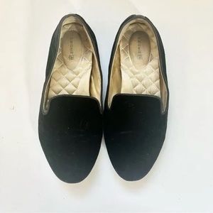 Birdies loafer staeling black velvet size 7